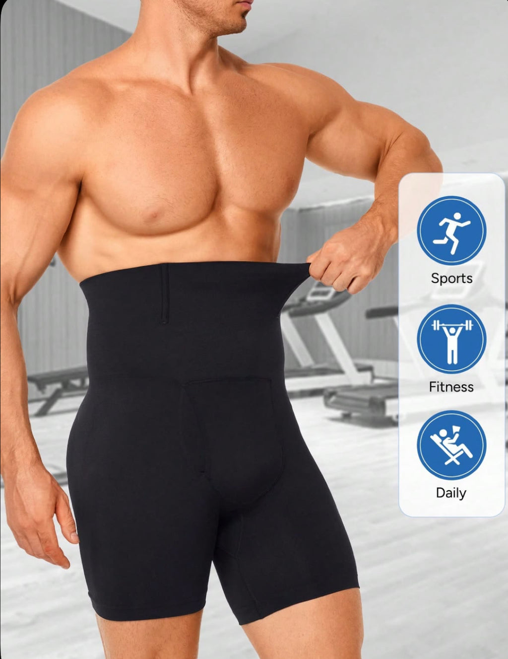 Men's High-Compression Body Shaper Shorts