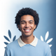 Close-up portrait of a smiling young adult, conveying happiness and trust.